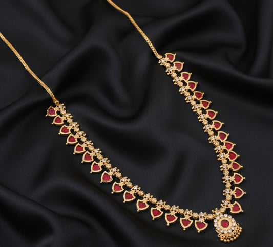 AUR031-Traditional Palakka 14+14 Necklace