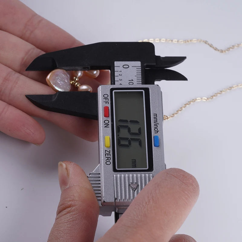 4-5mm Pink Rice Shape With 15-16mm White Baroque Freshwater Pearl Necklace Jewelry