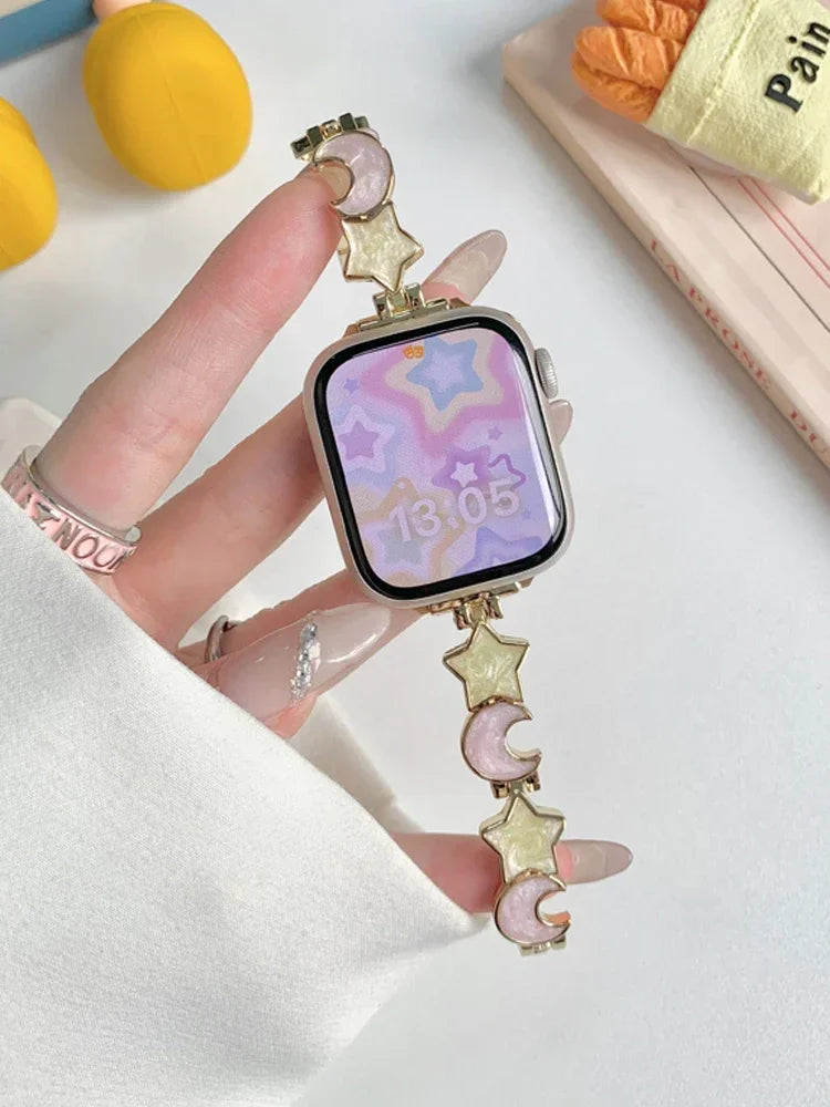 Stainless Steel Band for Apple Watch ultra 2 49mm 9 8 7 41 45mm Jewelry Strap for IWatch Series 6 5 4 SE 42 44mm 38 40mm Correa