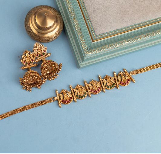 AUR040- Traditional Choker Set - Necklace and Earring