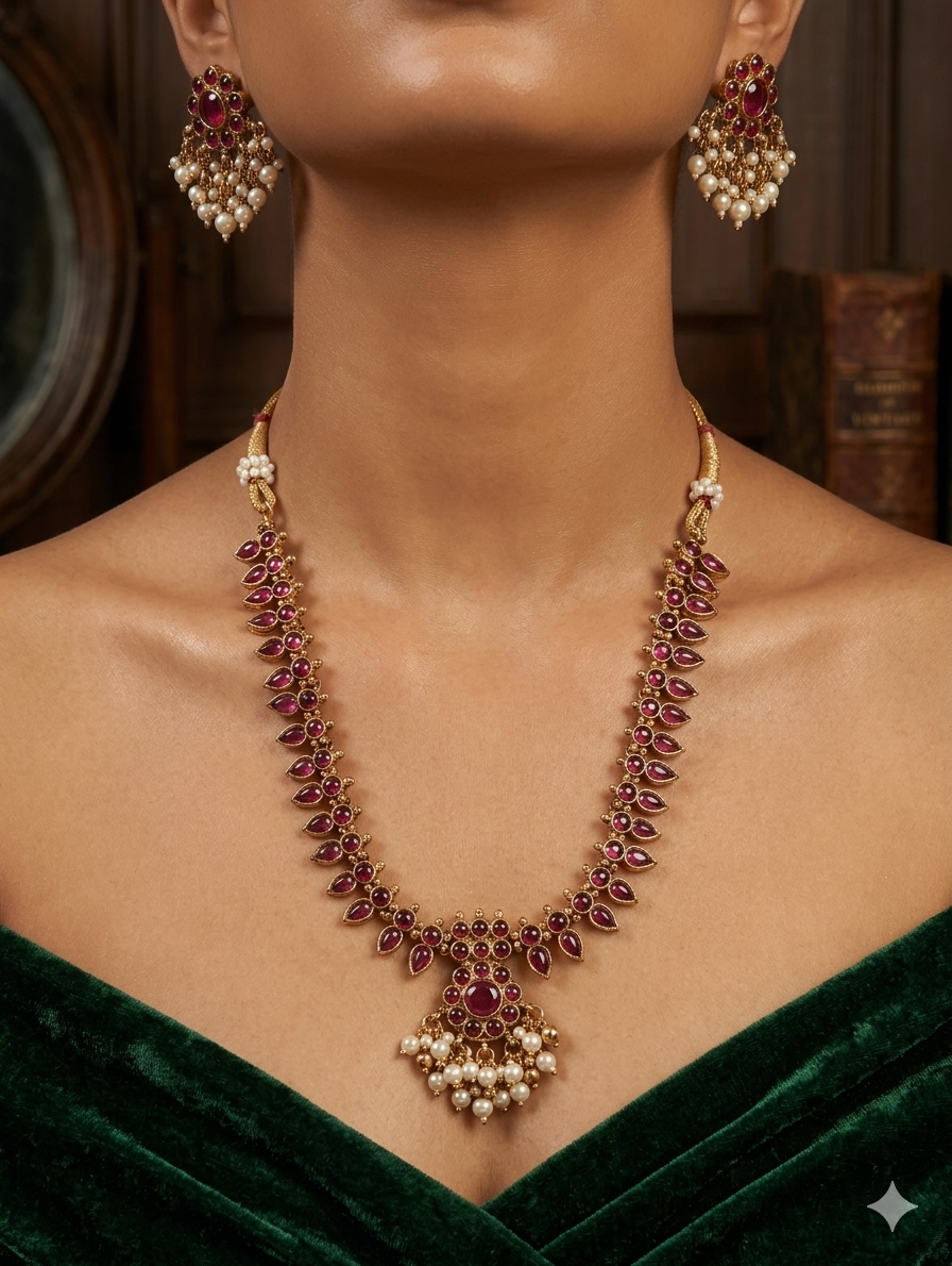 AUR285- Necklace and Earrings Set