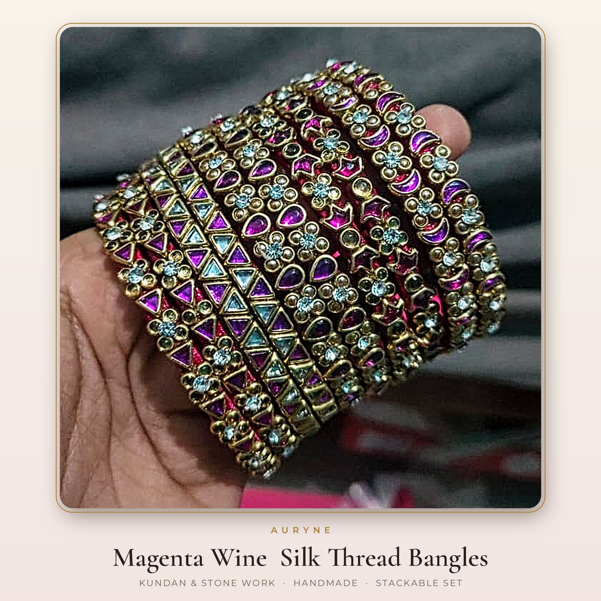 Silk Thread Bangles (2 bangles in a set)