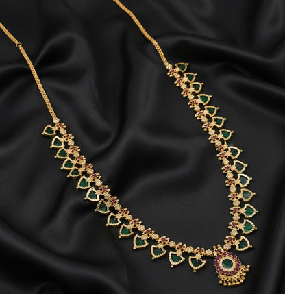 AUR031-Traditional Palakka 14+14 Necklace