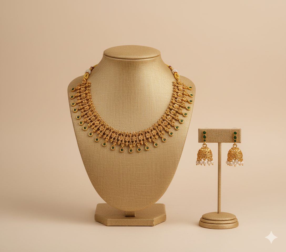AUR039-Traditional Necklace and Earring