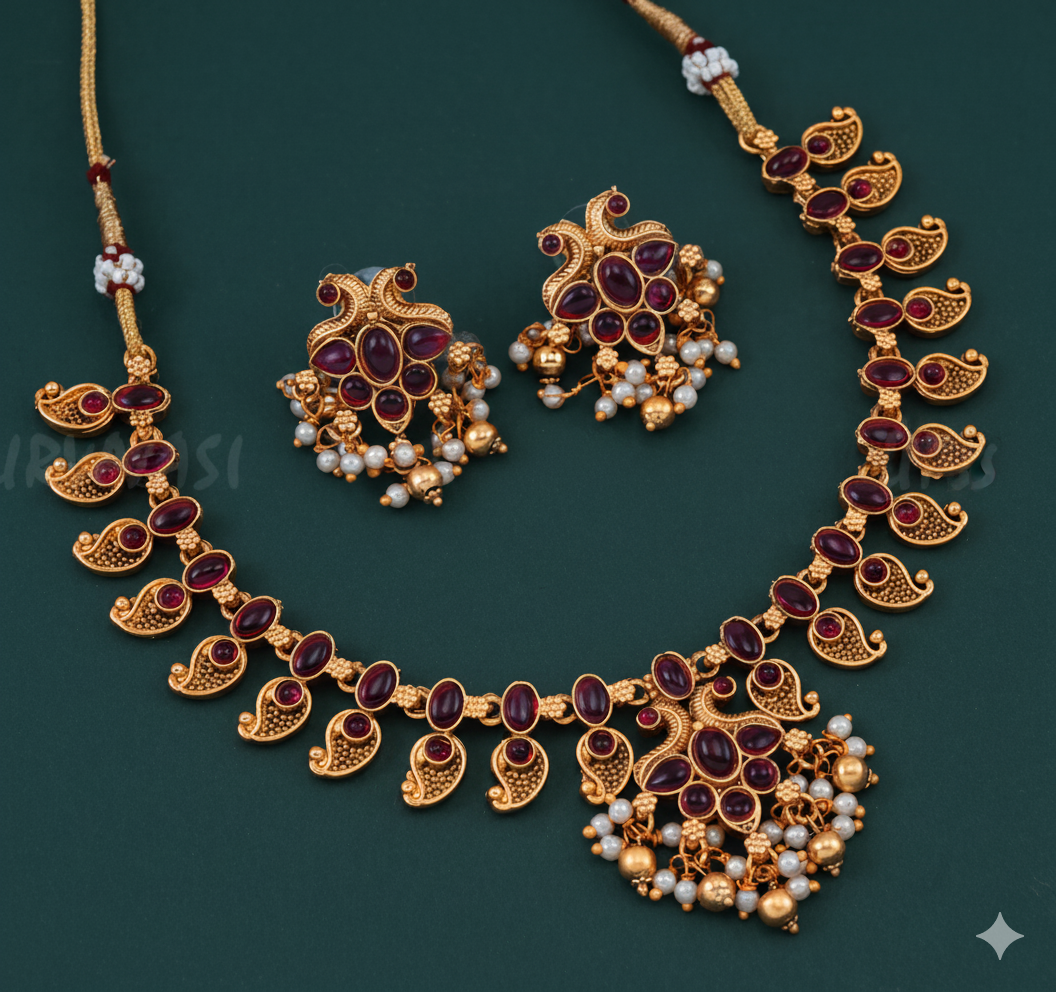 AUR044- Traditional Jewelry Set - Necklace and Earring