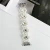 Charms Pearl Glitter Diamond Wrist Bracelet Watch Band for Apple Watch 10 Strap for IWatch Smart Watch 38 42 44 45 mm Watchbands