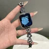 Fashion Girly Flower Watch Bands for Apple Watch 8 Ultra 49mm 3 4 5 6 7 Wrist Bracelet for IWatch 38 45mm Strap Alloy Watchbands