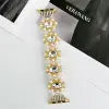 Charms Pearl Glitter Diamond Wrist Bracelet Watch Band for Apple Watch 10 Strap for IWatch Smart Watch 38 42 44 45 mm Watchbands
