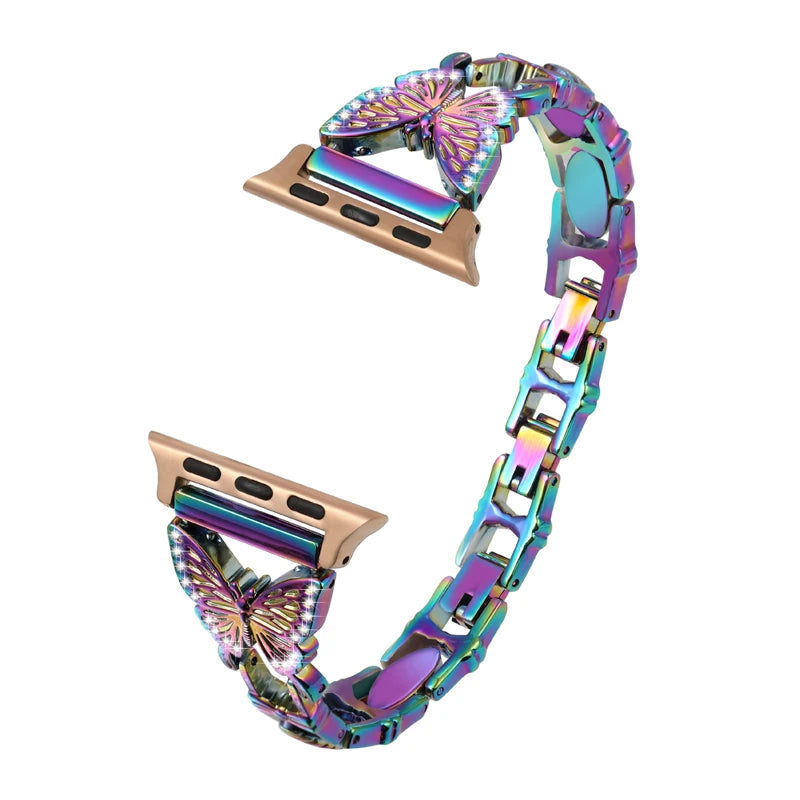 Chain Loop Link Watch Strap for Apple Watch Band 38mm 44mm Metal Strap Bracelet Woman for IWatch Series 8 7 6 SE 5 4