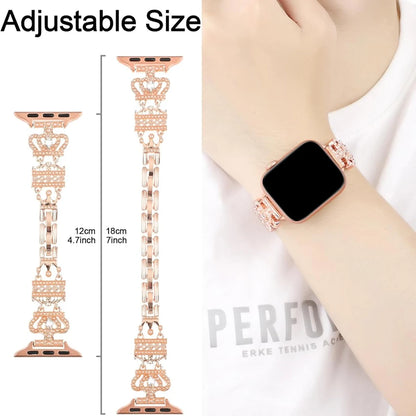 Premium Stainless Steel Crown Strap for Apple Watch Ultra 2 Series 10 9 8 7 6 5 SE 49 46 45 44 42 41 40 38mm Durable Metal Band