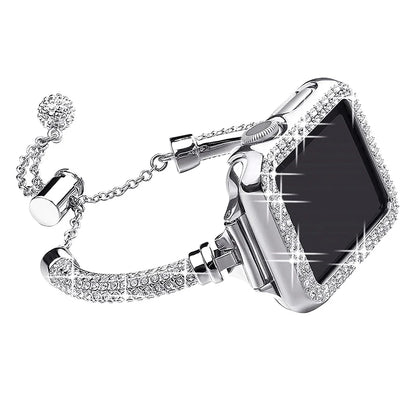 Sparkling Crystal for IWatch Series 8 7 SE 6 5 4 Metal Chain Band for Apple Watch Band 49mm 45mm 42mm 41mm 44mm