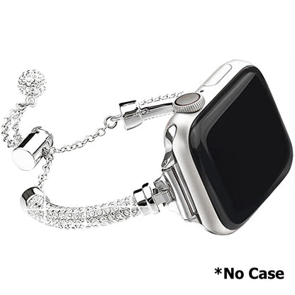 Sparkling Crystal for IWatch Series 8 7 SE 6 5 4 Metal Chain Band for Apple Watch Band 49mm 45mm 42mm 41mm 44mm