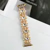 Charms Pearl Glitter Diamond Wrist Bracelet Watch Band for Apple Watch 10 Strap for IWatch Smart Watch 38 42 44 45 mm Watchbands