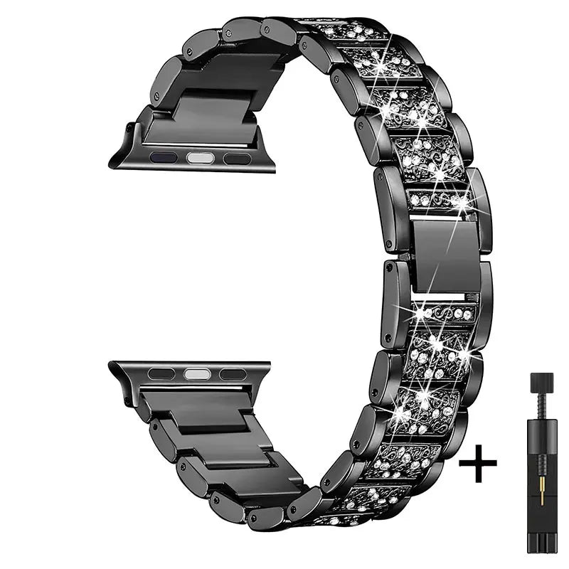Bracelet Chain Strap for  Apple Watch Series 8 7 6 5 4 SE Stainless Steel Strap for Apple Watch Band 40mm 41mm 44mm 45mm