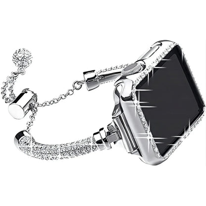 Sparkling Crystal for IWatch Series 8 7 SE 6 5 4 Metal Chain Band for Apple Watch Band 49mm 45mm 42mm 41mm 44mm