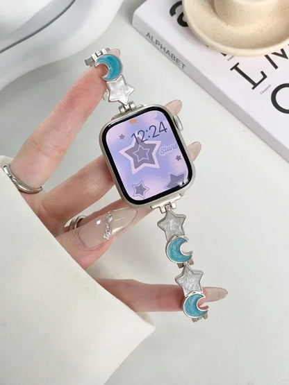Stainless Steel Band for Apple Watch ultra 2 49mm 9 8 7 41 45mm Jewelry Strap for IWatch Series 6 5 4 SE 42 44mm 38 40mm Correa