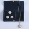 Natural Freshwater Pearl Jewelry Freshwater  Pearl Necklace Ring Earrings Jewelry Sets
