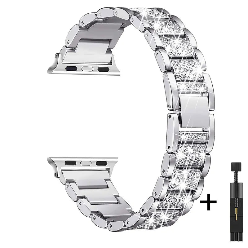 Bracelet Chain Strap for  Apple Watch Series 8 7 6 5 4 SE Stainless Steel Strap for Apple Watch Band 40mm 41mm 44mm 45mm