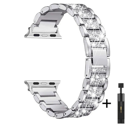 Bracelet Chain Strap for  Apple Watch Series 8 7 6 5 4 SE Stainless Steel Strap for Apple Watch Band 40mm 41mm 44mm 45mm