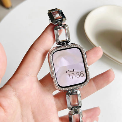 Luxury Women Jewelry Wristband for Iwatch Series 7 Se 6 5 4 3 2 1 Metal Strap for Apple Watch Band 44mm 42mm 40mm