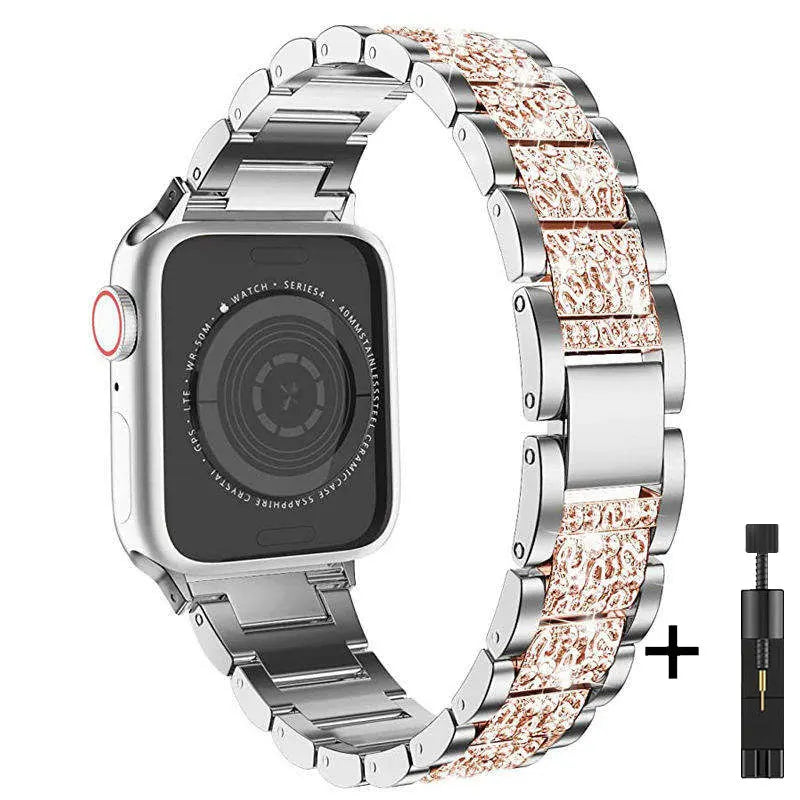 Bracelet Chain Strap for  Apple Watch Series 8 7 6 5 4 SE Stainless Steel Strap for Apple Watch Band 40mm 41mm 44mm 45mm
