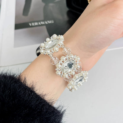 Charms Pearl Glitter Diamond Wrist Bracelet Watch Band for Apple Watch 10 Strap for IWatch Smart Watch 38 42 44 45 mm Watchbands