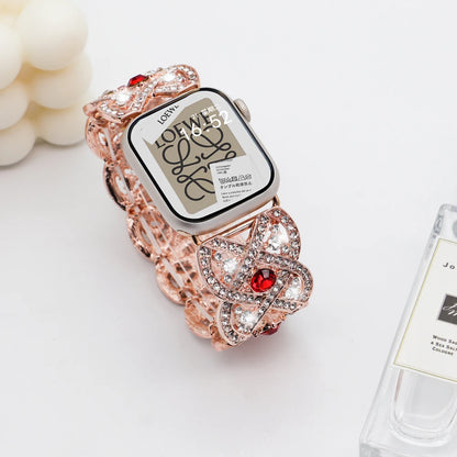 Diamond Metal Strap for Iwatch Series 8 7 6 SE 5 4 3 Bling Watch Band for Apple Watch Ultra 38mm 45mm 49mm Fashion Strap