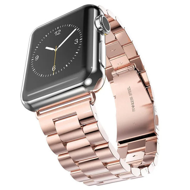Apple Watch Series Metal Stainless Steel Band Bracelet Straps 40mm 44mm Adapter for IWatch Band