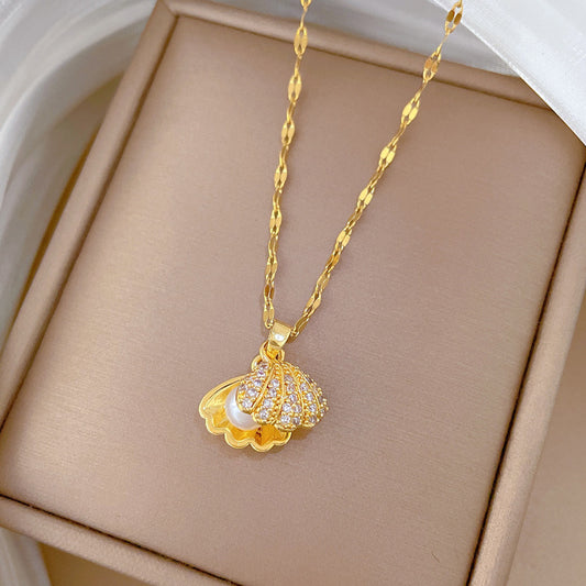 AUR005 - Shell Necklace With Clavicle Chain