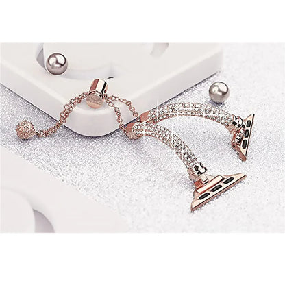 Sparkling Crystal for IWatch Series 8 7 SE 6 5 4 Metal Chain Band for Apple Watch Band 49mm 45mm 42mm 41mm 44mm