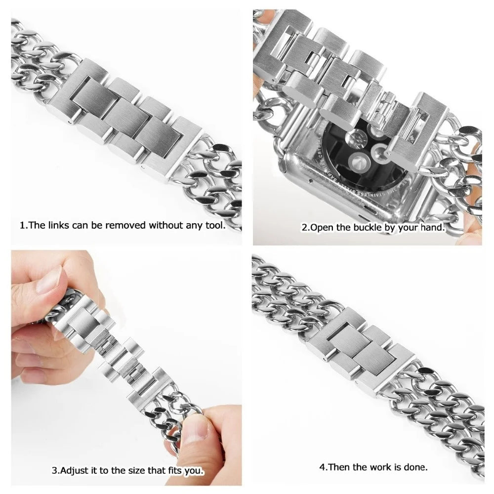 Dropshipping Women's Watch Strap for IWatch Series 7 6 5 4 Jewelry Metal Band for Apple Watch 38mm 42mm 40mm 44mm 41mm 45mm