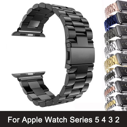 Apple Watch Series Metal Stainless Steel Band Bracelet Straps 40mm 44mm Adapter for IWatch Band