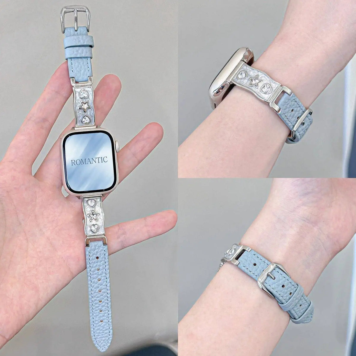Crystal Rhinestone Half Bangle Wristband for Apple Watch S12 11 10 Women Metal Strap Sparkling