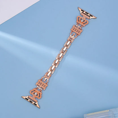 Premium Stainless Steel Crown Strap for Apple Watch Ultra 2 Series 10 9 8 7 6 5 SE 49 46 45 44 42 41 40 38mm Durable Metal Band