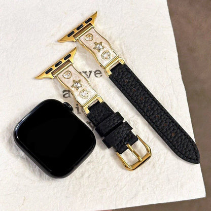 Crystal Rhinestone Half Bangle Wristband for Apple Watch S12 11 10 Women Metal Strap Sparkling