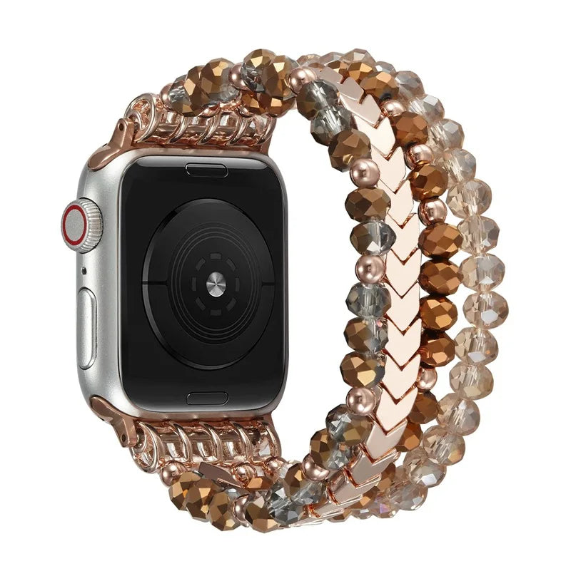 Women Straps for Iwatch Series 7 6 SE 5 4 41 45mm Jewelry Crystal Agate Wristband for Apple Watch Ultra 49 44 40mm Band