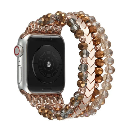 Women Straps for Iwatch Series 7 6 SE 5 4 41 45mm Jewelry Crystal Agate Wristband for Apple Watch Ultra 49 44 40mm Band