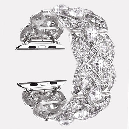 Diamond Metal Strap for Iwatch Series 8 7 6 SE 5 4 3 Bling Watch Band for Apple Watch Ultra 38mm 45mm 49mm Fashion Strap