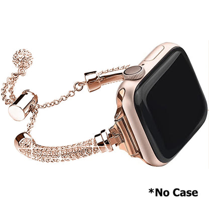 Sparkling Crystal for IWatch Series 8 7 SE 6 5 4 Metal Chain Band for Apple Watch Band 49mm 45mm 42mm 41mm 44mm