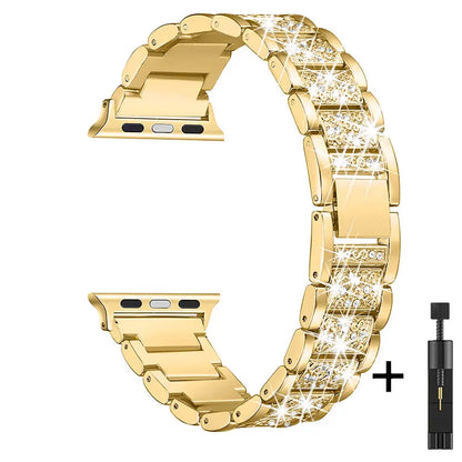Bracelet Chain Strap for  Apple Watch Series 8 7 6 5 4 SE Stainless Steel Strap for Apple Watch Band 40mm 41mm 44mm 45mm