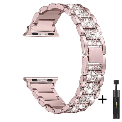 Bracelet Chain Strap for  Apple Watch Series 8 7 6 5 4 SE Stainless Steel Strap for Apple Watch Band 40mm 41mm 44mm 45mm