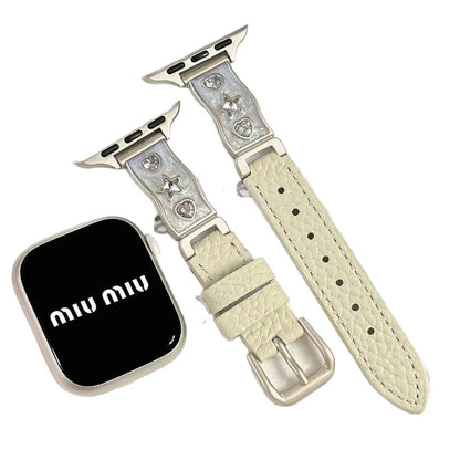 Crystal Rhinestone Half Bangle Wristband for Apple Watch S12 11 10 Women Metal Strap Sparkling