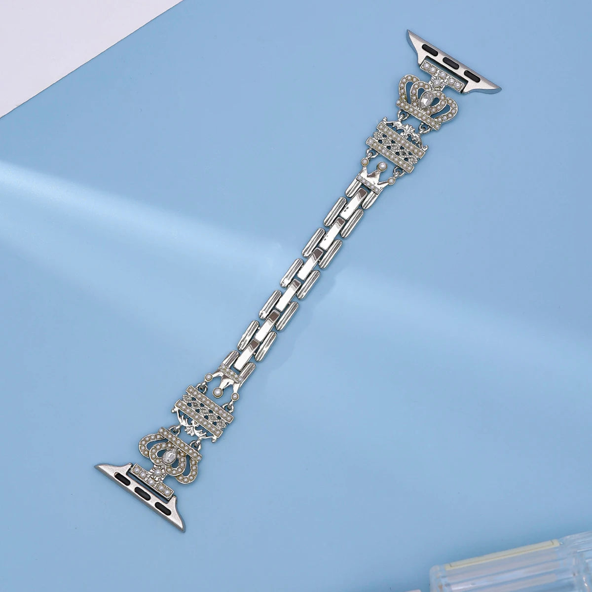 Premium Stainless Steel Crown Strap for Apple Watch Ultra 2 Series 10 9 8 7 6 5 SE 49 46 45 44 42 41 40 38mm Durable Metal Band