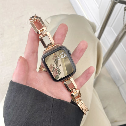 Luxury Women Jewelry Wristband for Iwatch Series 7 Se 6 5 4 3 2 1 Metal Strap for Apple Watch Band 44mm 42mm 40mm