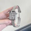 Stainless Steel Woven Magnetic Buckle Watch Band for Apple Watch S12 Apple Watch Strap Silver