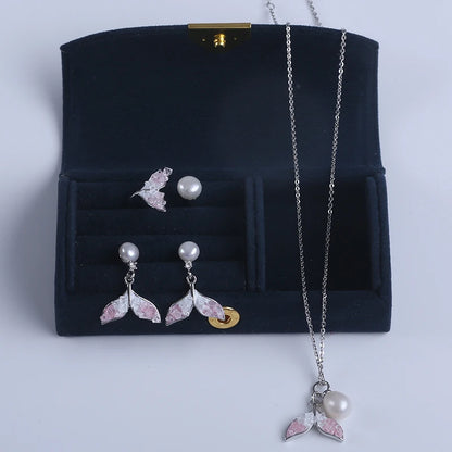 Natural Freshwater Pearl Jewelry Freshwater  Pearl Necklace Ring Earrings Jewelry Sets