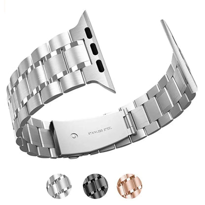 5-Bead Stainless Steel Watch Band Compatible with Apple Watch 38mm 40mm 41mm 42mm 44mm 45mm 49mm Replacement Bracelet