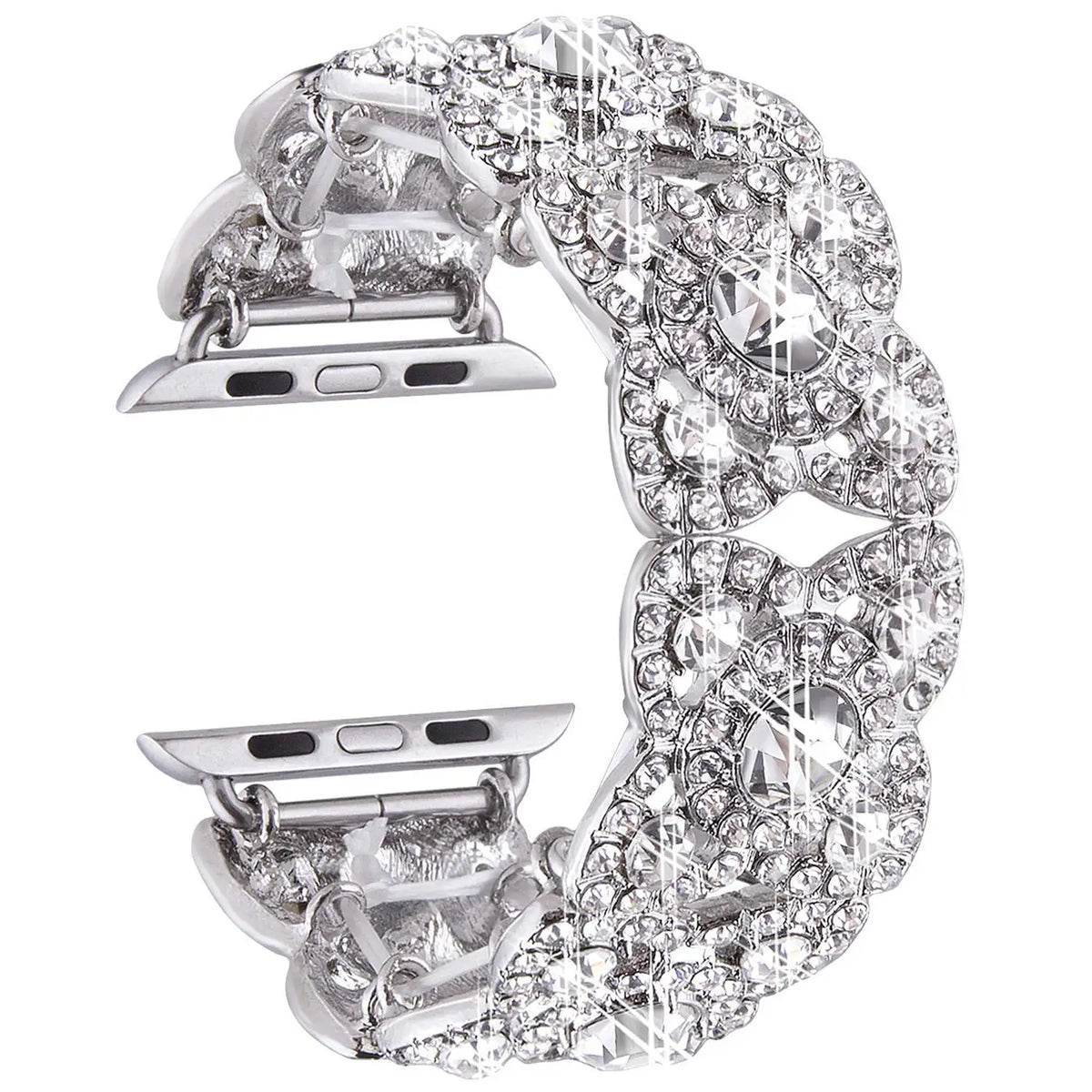 Diamond Metal Strap for Iwatch Series 8 7 6 SE 5 4 3 Bling Watch Band for Apple Watch Ultra 38mm 45mm 49mm Fashion Strap
