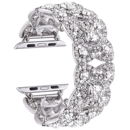 Diamond Metal Strap for Iwatch Series 8 7 6 SE 5 4 3 Bling Watch Band for Apple Watch Ultra 38mm 45mm 49mm Fashion Strap