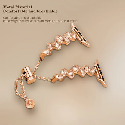 Jewelry Strap for Apple Watch Band Ultra 49mm 41mm 38 44 45mm Luxury Chain Metal Bracelet for IWatch Series 7 8 6 5 4 3 Se Strap